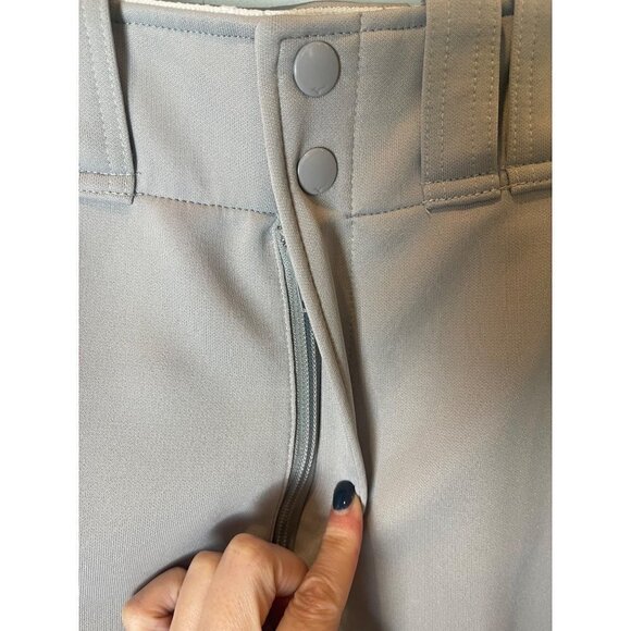 Mizuno Gray And Royal‎ Blue Piped Pro Performance Straight Leg Baseball Pants S - Picture 7 of 10